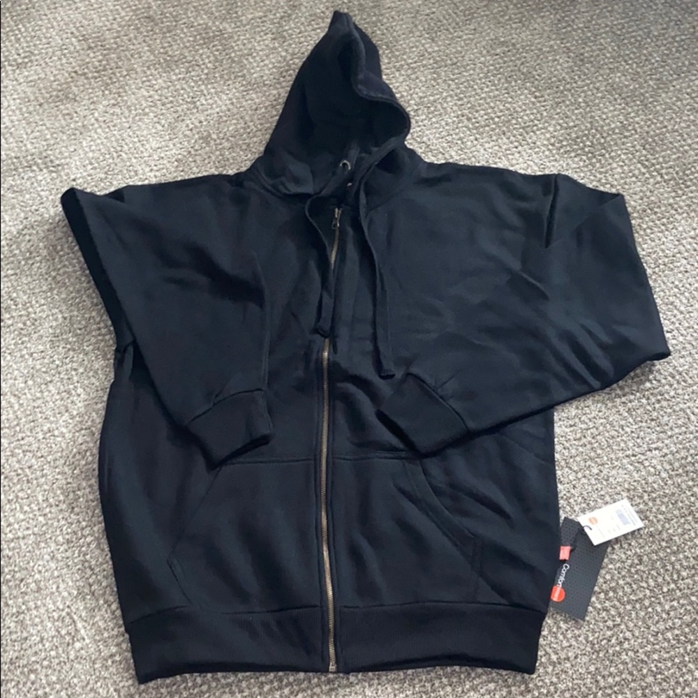 Black zip hoodie sweater